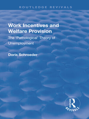 cover image of Work Incentives and Welfare Provision